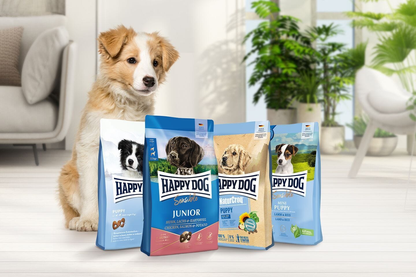 Junior Dry Dog Food Low Protein Kibble For Junior Dogs Happy Dog UK tagged "Puppy Food