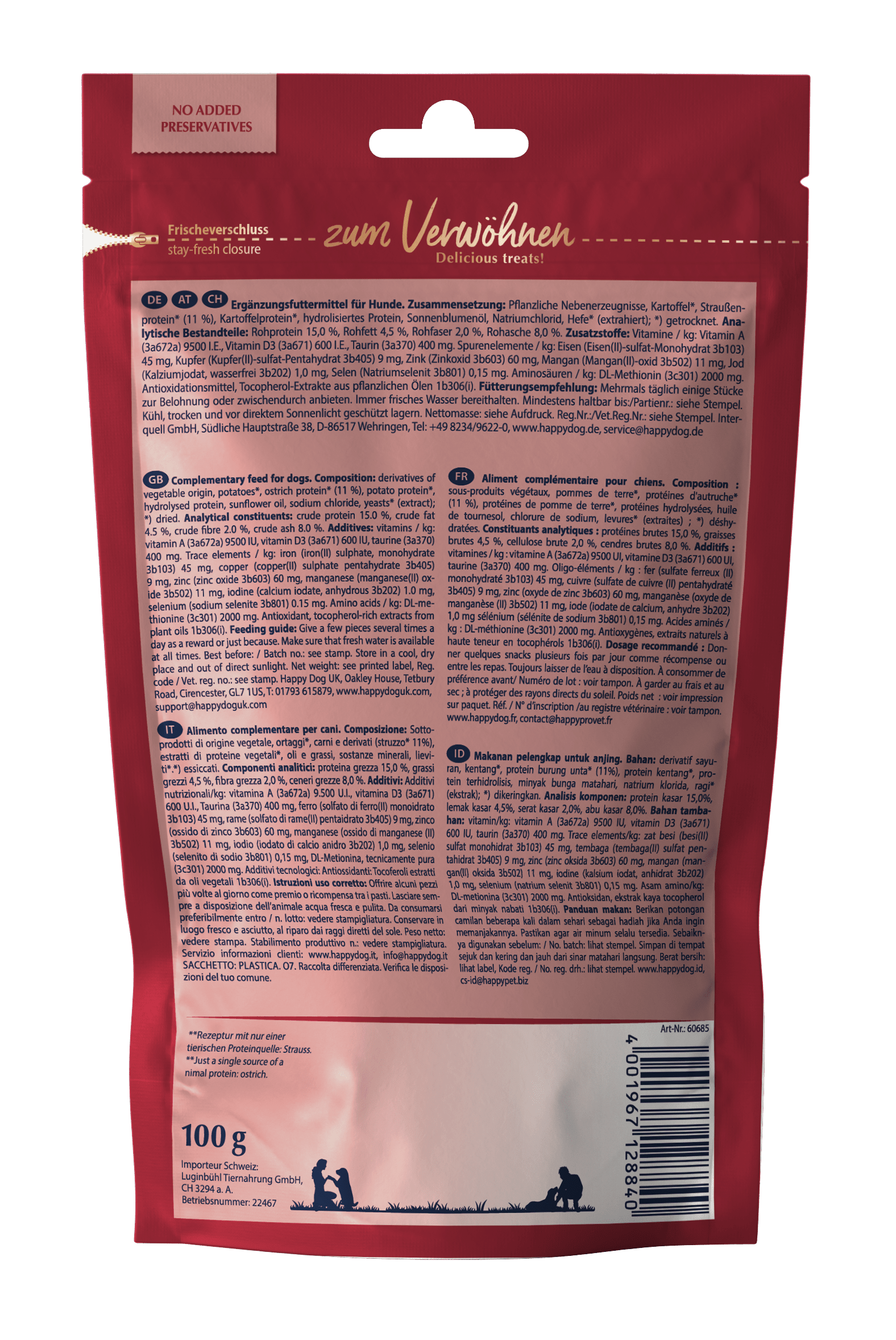 Africa Snacks Back Of Packet