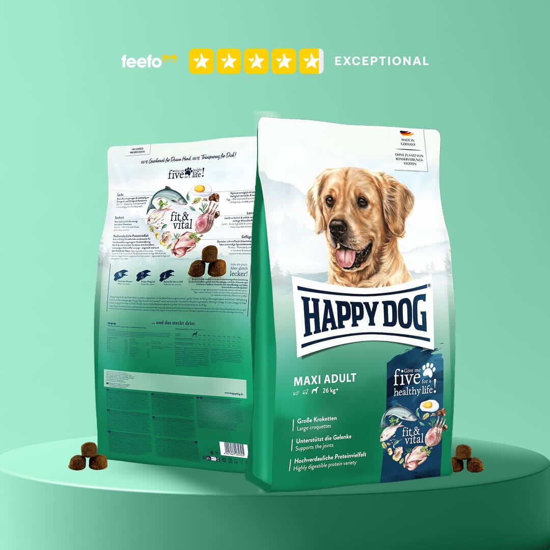 Happy Dog | Adult Maxi | Large Breed Dry Dog Food | Gluten-Free