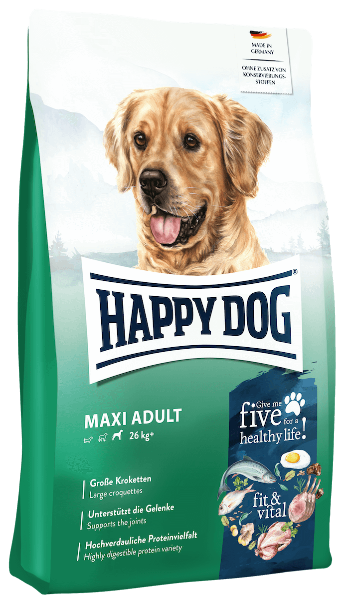 Happy Dog Maxi Adult ドライフード 14kg ハッピードッグ Happy Dog | Adult Maxi | Large Breed Dry Dog Food | Gluten-Free