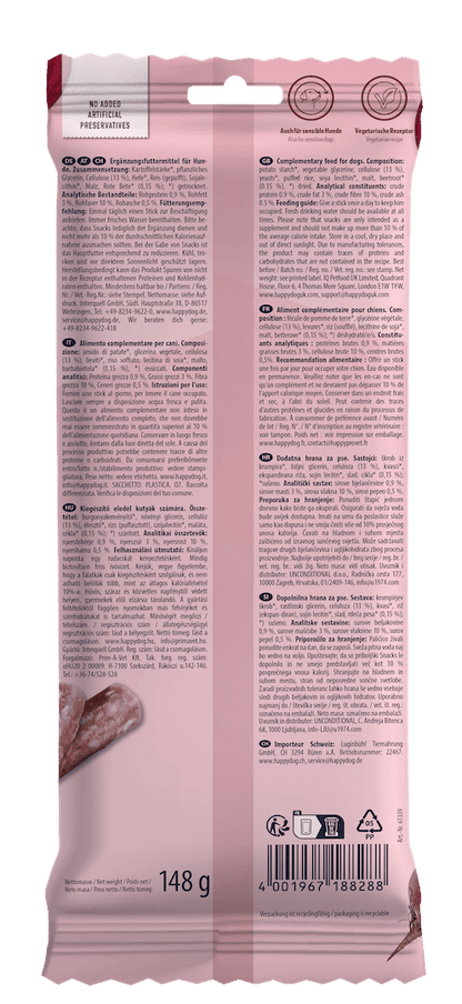 Back of packaging