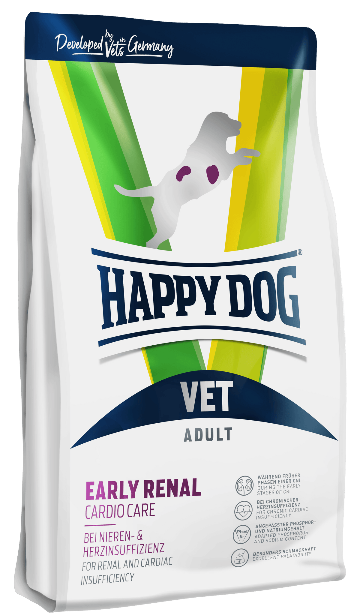 Happy Dog VET Early Renal Cardio Care dry dog food bag