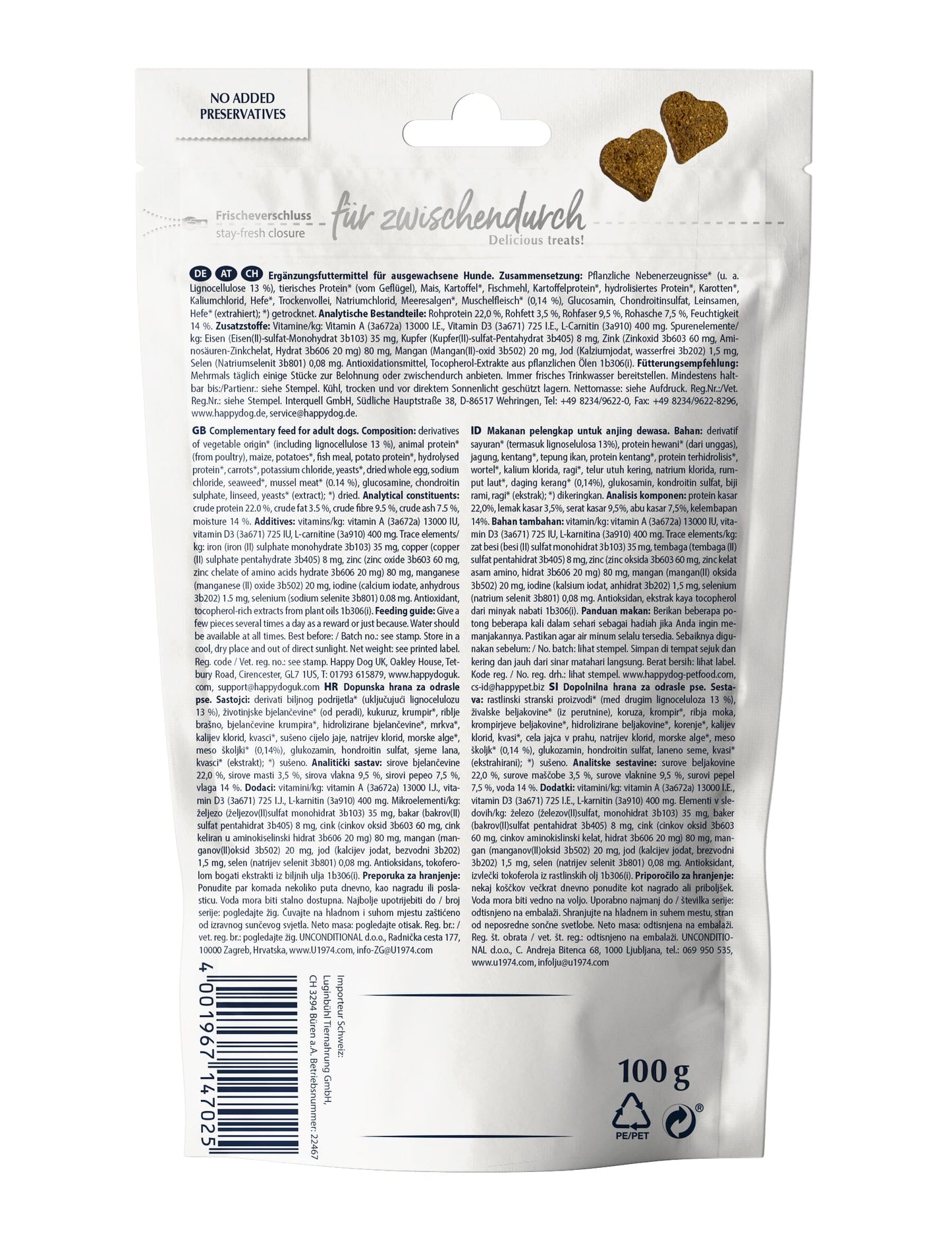 Weight Snacks Back Of Bag
