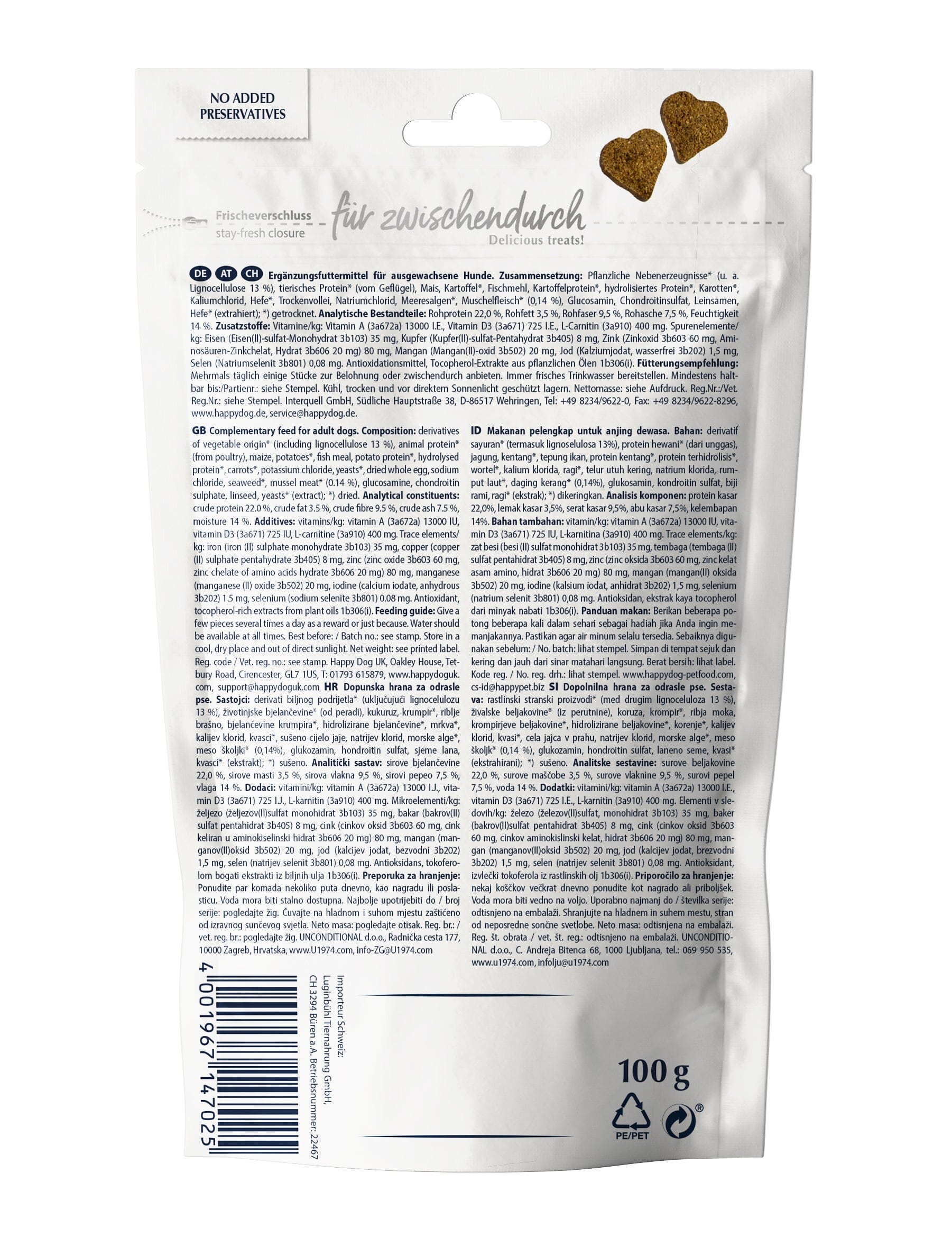 Weight Snacks Back Of Bag